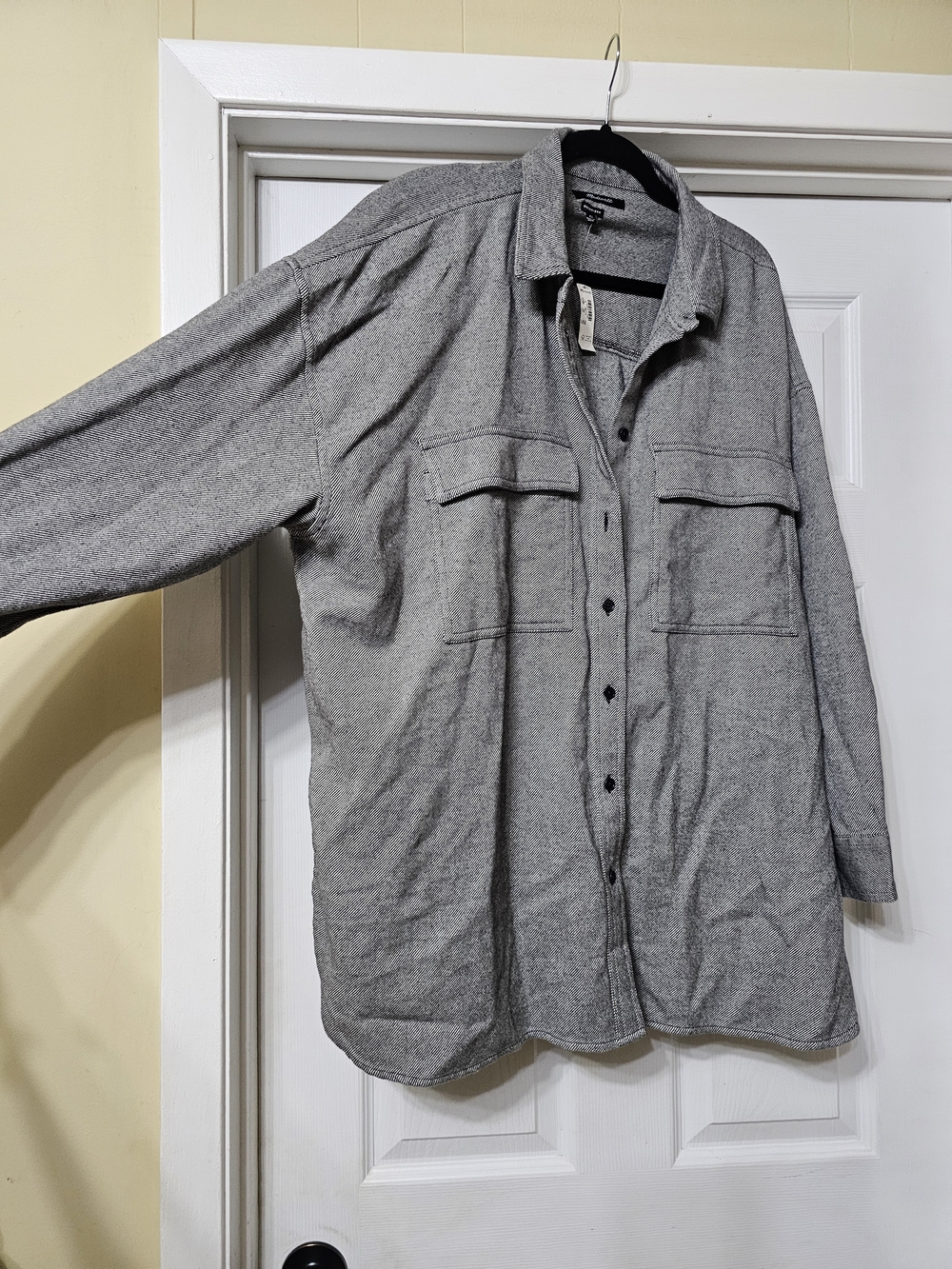 Madewell Gray Button-Front Women's Shirt Jacket NWT